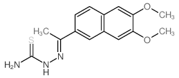 [1-(6,7-dimethoxynaphthalen-2-yl)ethylideneamino]thiourea structure