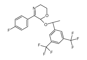 (6R)-6-[(1R)-1-[3,5-bis(trifluoromethyl)phenyl]ethoxy]-5-(4-fluorophenyl)-3,6-dihydro-2H-1,4-oxazine结构式