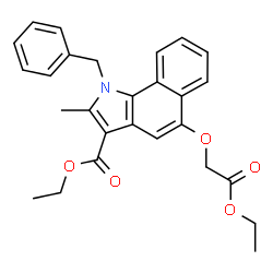 ETHYL 1-BENZYL-5-(2-ETHOXY-2-OXOETHOXY)-2-METHYL-1H-BENZO[G]INDOLE-3-CARBOXYLATE Structure