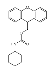(9H-xanthen-9-yl)methyl cyclohexylcarbamate结构式