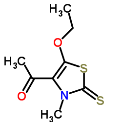 Ethanone, 1-(5-ethoxy-2,3-dihydro-3-methyl-2-thioxo-4-thiazolyl)- (9CI) Structure