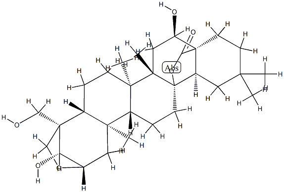 (4R)-2β,24-Epoxy-3β,13,16α,23-tetrahydroxyoleanan-28-oic acid γ-lactone Structure