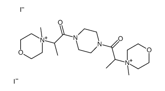2-(4-methylmorpholin-4-ium-4-yl)-1-[4-[2-(4-methylmorpholin-4-ium-4-yl)propanoyl]piperazin-1-yl]propan-1-one,diiodide结构式