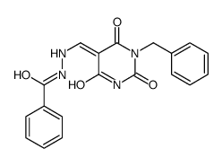 N'-[(1-benzyl-2,4,6-trioxo-1,3-diazinan-5-ylidene)methyl]benzohydrazide Structure