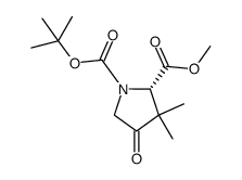 1-tert-butyl 2-methyl (2S)-3,3-dimethyl-4-oxopyrrolidine-1,2-dicarboxylate Structure