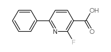 2-氟-6-苯基吡啶-3-羧酸结构式