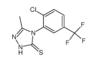 4-(2-chloro-5-trifluoromethyl-phenyl)-5-methyl-2,4-dihydro-[1,2,4]triazole-3-thione结构式