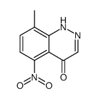 8-Methyl-5-nitrocinnolin-4(1H)-one结构式