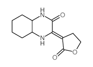 (3Z)-3-(2-oxooxolan-3-ylidene)-1,4,4a,5,6,7,8,8a-octahydroquinoxalin-2-one structure