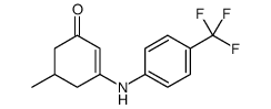 5-methyl-3-[4-(trifluoromethyl)anilino]cyclohex-2-en-1-one结构式