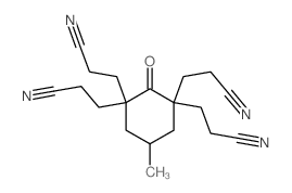 3-[1,3,3-tris(2-cyanoethyl)-5-methyl-2-oxo-cyclohexyl]propanenitrile结构式