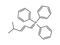 ((E)-4-Methyl-pent-2-enylidene)-triphenyl-λ5-phosphane结构式