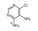 4-chloro-<5-<14N>,6-<15N>>diaminopyrimidine结构式