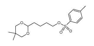 1-(5,5-dimethyl-[1,3]dioxan-2-yl)-4-(toluene-4-sulfonyloxy)-butane结构式