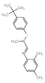 N-(2,4-dimethylphenyl)-N-methyl-N-(4-tert-butylphenyl)sulfanyl-methanimidamide结构式