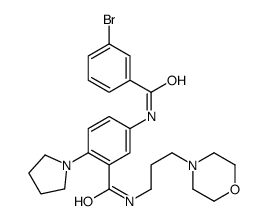 5-[(3-bromobenzoyl)amino]-N-(3-morpholin-4-ylpropyl)-2-pyrrolidin-1-ylbenzamide Structure