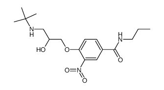 4-(3-tert-Butylamino-2-hydroxy-propoxy)-3-nitro-N-propyl-benzamide Structure