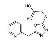 Acetamide, 2-[[5-(2-pyridinylmethyl)-1,3,4-oxadiazol-2-yl]thio]- (9CI) structure