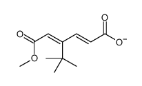 4-tert-butyl-6-methoxy-6-oxohexa-2,4-dienoate结构式