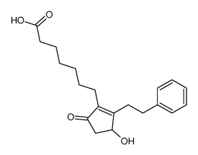 7-[3-hydroxy-5-oxo-2-(2-phenylethyl)cyclopenten-1-yl]heptanoic acid Structure