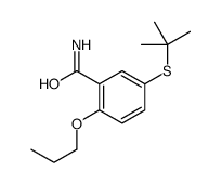 5-tert-butylsulfanyl-2-propoxybenzamide结构式