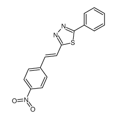 (4-nitro-trans-styryl)-phenyl-[1,3,4]thiadiazole结构式