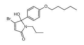4-bromo-5-hydroxy-5-(4-pentyloxy-phenyl)-1-propyl-1,5-dihydro-pyrrol-2-one结构式