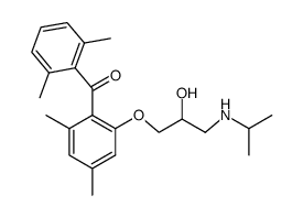 DL-1-[2-(2,6-dimethylbenzoyl)-3,5-dimethylphenoxy]-2-hydroxy-3-isopropylaminopropane结构式