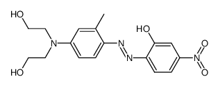 2-[4-[N,N-Bis(2-hydroxyethyl)amino]-2-methylphenylazo]-5-nitrophenol structure