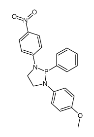 1-(4-methoxy-phenyl)-3-(4-nitro-phenyl)-2-phenyl-[1,3,2]diazaphospholidine结构式