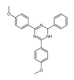 2,6-bis(4-methoxyphenyl)-4-phenyl-1,4-dihydro-1,3,5-triazine结构式