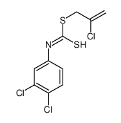 2-chloroprop-2-enyl N-(3,4-dichlorophenyl)carbamodithioate结构式