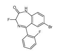 7-bromo-3-fluoro-5-(2-fluoro-phenyl)-1,3-dihydro-benzo[e][1,4]diazepin-2-one Structure