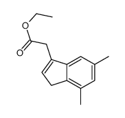 ethyl 2-(4,6-dimethyl-3H-inden-1-yl)acetate结构式
