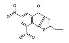 2-ethyl-6,8-dinitroindeno[1,2-b]thiophen-4-one结构式
