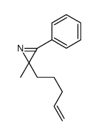 2-methyl-2-pent-4-enyl-3-phenylazirine结构式