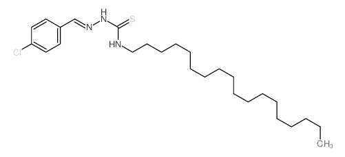1-[(4-chlorophenyl)methylideneamino]-3-octadecyl-thiourea Structure