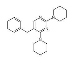 Pyrimidine,5-(phenylmethyl)-2,4-di-1-piperidinyl- structure