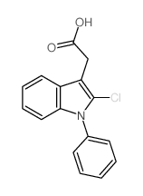2-(2-chloro-1-phenyl-indol-3-yl)acetic acid Structure