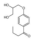 3-(p-Butyrylphenoxy)-1,2-propanediol Structure