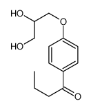 3-(p-Butyrylphenoxy)-1,2-propanediol structure