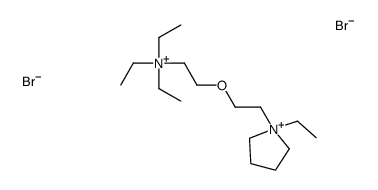 triethyl-[2-[2-(1-ethylpyrrolidin-1-ium-1-yl)ethoxy]ethyl]azanium,dibromide Structure