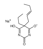 5-(2-Pentenyl)-5-propyl-2-sodiooxy-4,6(1H,5H)-pyrimidinedione structure