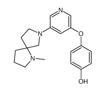 4-[5-(1-methyl-1,7-diazaspiro[4.4]nonan-7-yl)pyridin-3-yl]oxyphenol结构式