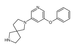 2-(5-phenoxypyridin-3-yl)-2,7-diazaspiro[4.4]nonane结构式