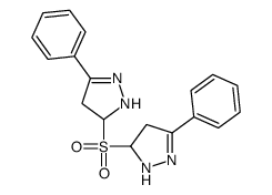 3-phenyl-5-[(3-phenyl-4,5-dihydro-1H-pyrazol-5-yl)sulfonyl]-4,5-dihydro-1H-pyrazole结构式
