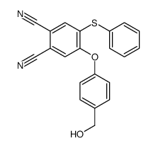 4-[4-(hydroxymethyl)phenoxy]-5-phenylsulfanylbenzene-1,2-dicarbonitrile结构式