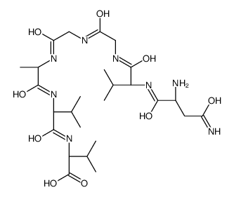 (2S)-2-[[(2S)-2-[[(2S)-2-[[2-[[2-[[(2S)-2-[[(2S)-2,4-diamino-4-oxobutanoyl]amino]-3-methylbutanoyl]amino]acetyl]amino]acetyl]amino]propanoyl]amino]-3-methylbutanoyl]amino]-3-methylbutanoic acid结构式