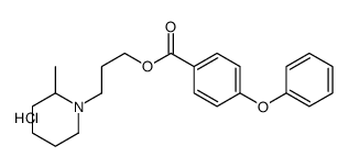 3-(2-methylpiperidin-1-ium-1-yl)propyl 4-phenoxybenzoate,chloride结构式