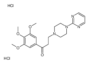 3-(4-pyrimidin-2-ylpiperazin-1-yl)-1-(3,4,5-trimethoxyphenyl)propan-1-one,dihydrochloride结构式